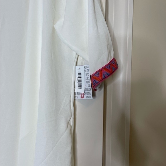 LULAROE  Shirley kimono sheer white with sleeve detail - Picture 3 of 4